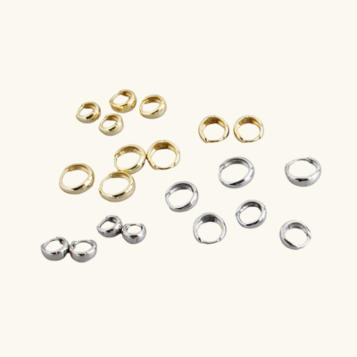 Bruce & Co Hilda – Rounded Mini Hoop Earrings, 10–14 mm