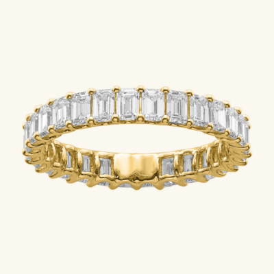 Bruce & Co Athena – Emerald-Cut Crystal Band Ring
