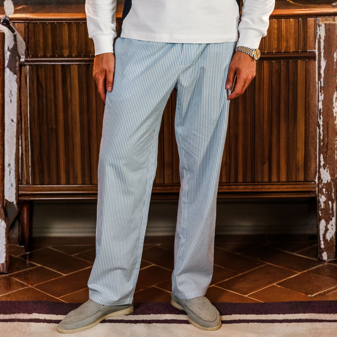 Yacht Club Striped Pants 2