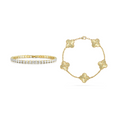 Bruce & Co Monaco – Tennis and Clover Bracelet Set