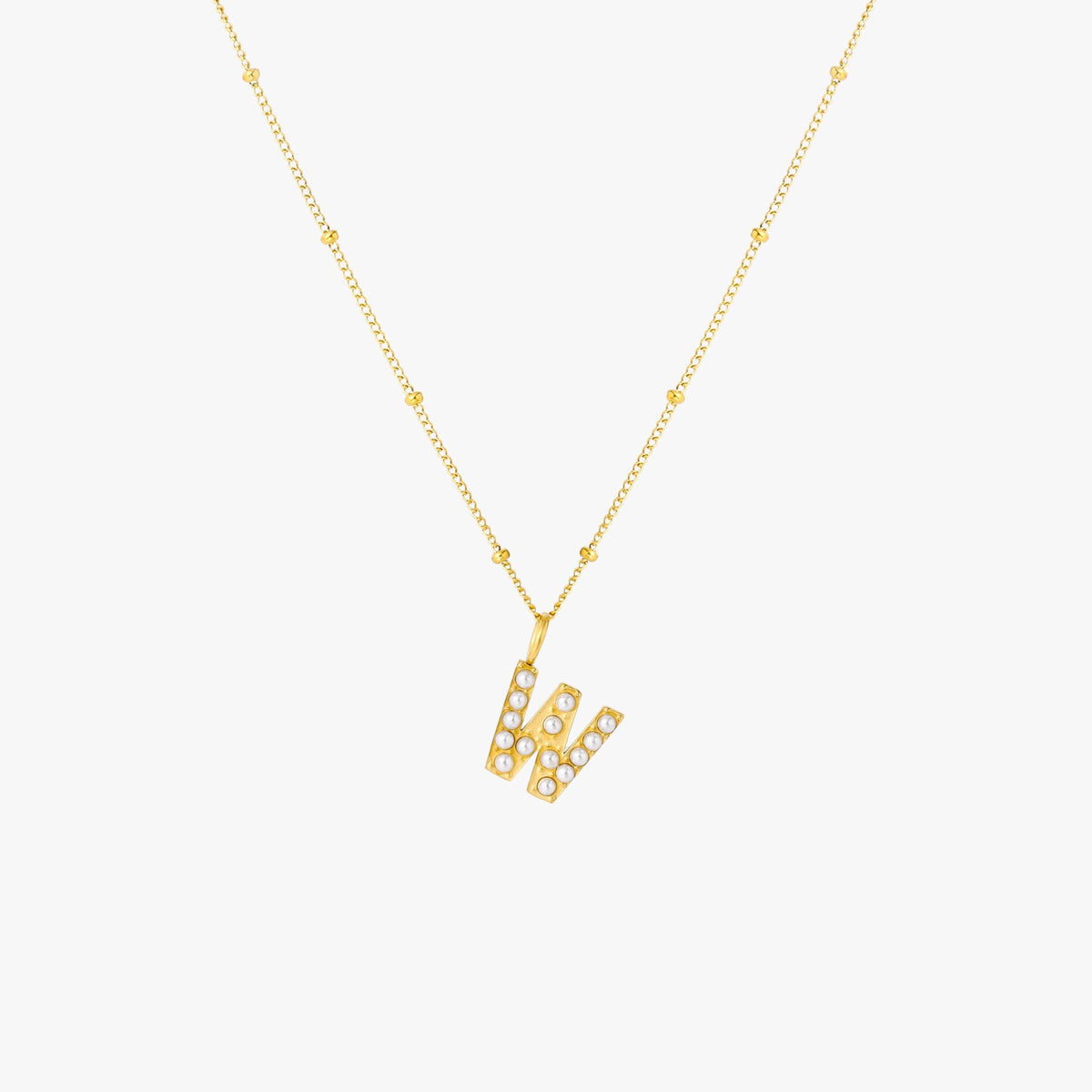 Bruce & Co Mother-of-Pearl Initial Necklace, A–Z