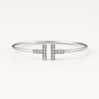 Bruce & Co Tess – T-Shaped Zirconia Detail Cuff