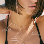Bruce & Co White Enamel Bead Choker, 39–44 cm