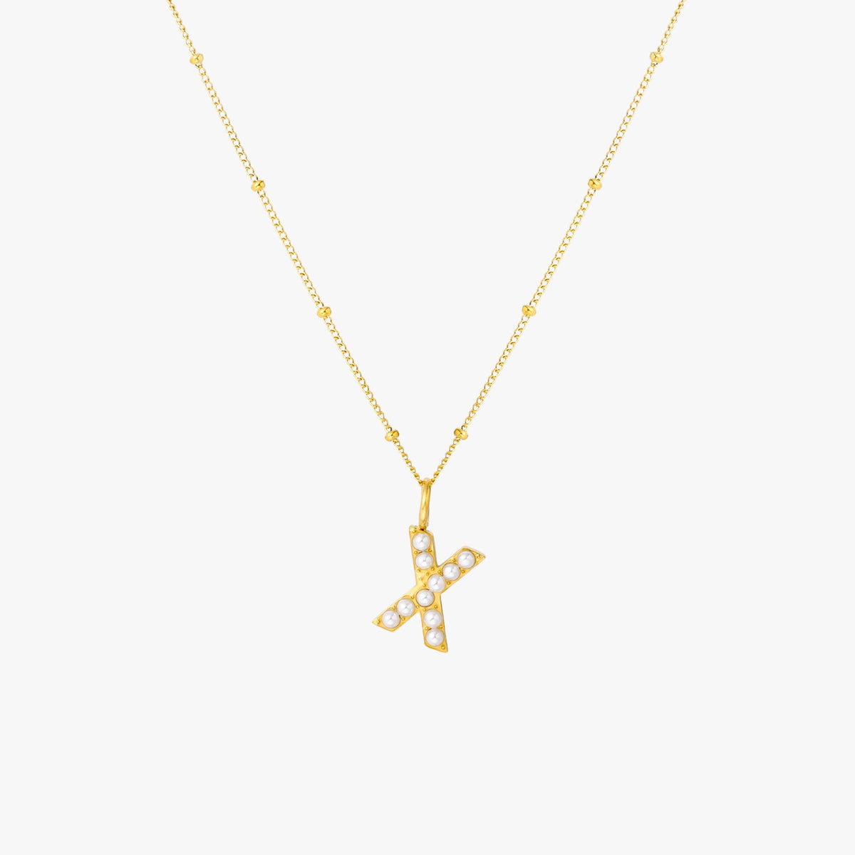 Bruce & Co Mother-of-Pearl Initial Necklace, A–Z
