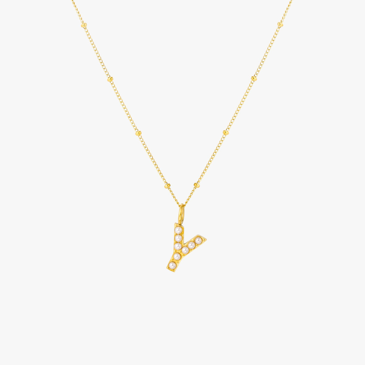 Bruce & Co Mother-of-Pearl Initial Necklace, A–Z