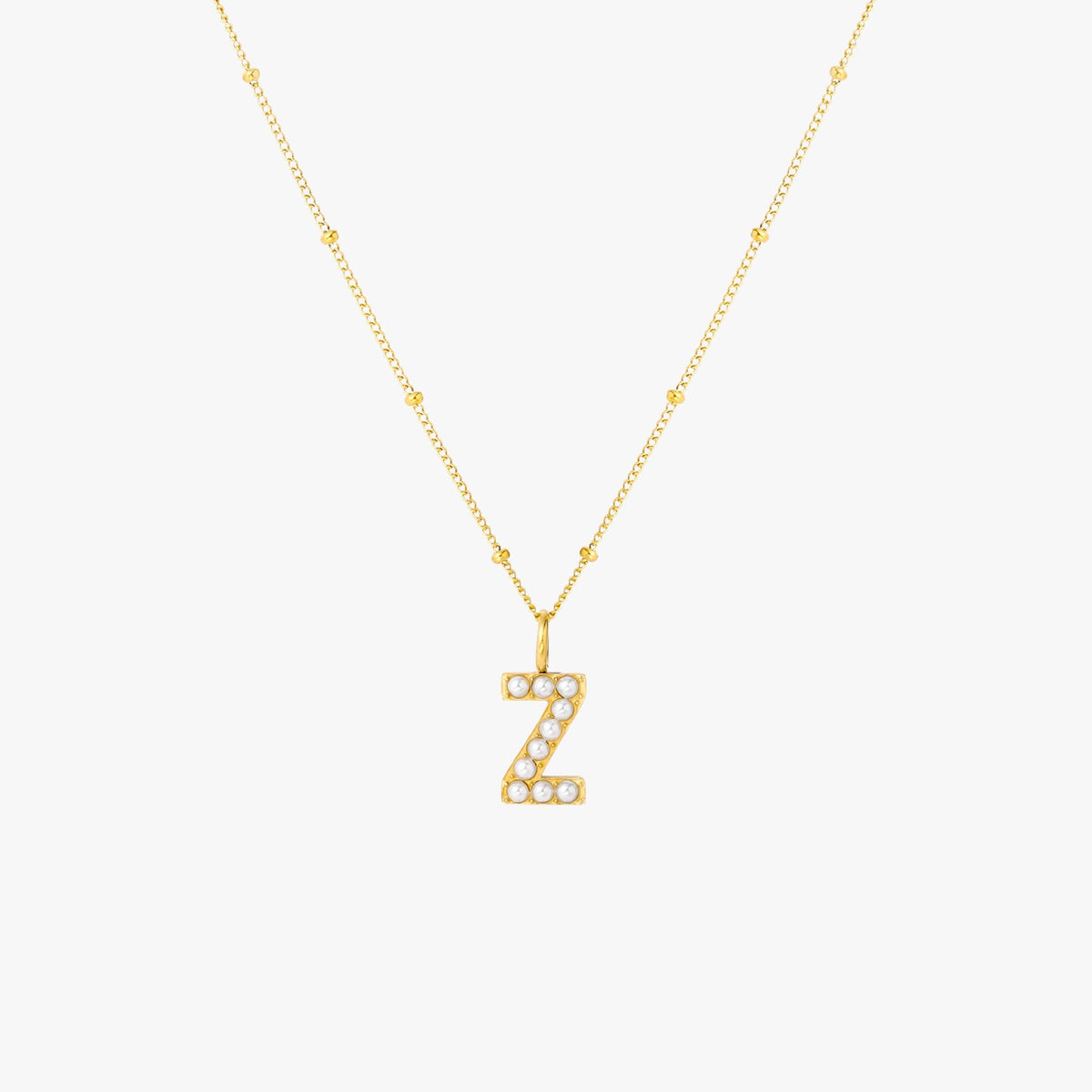 Bruce & Co Mother-of-Pearl Initial Necklace, A–Z