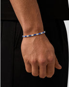 Bruce & Co Zafiro – Blue and Clear Oval Zirconia Bracelet, Adjustable