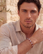 Bruce & Co Zafiro – Red and Clear Oval Zirconia Bracelet, Adjustable