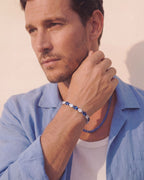 Bruce & Co Zafiro – Blue and Clear Oval Zirconia Bracelet, Adjustable