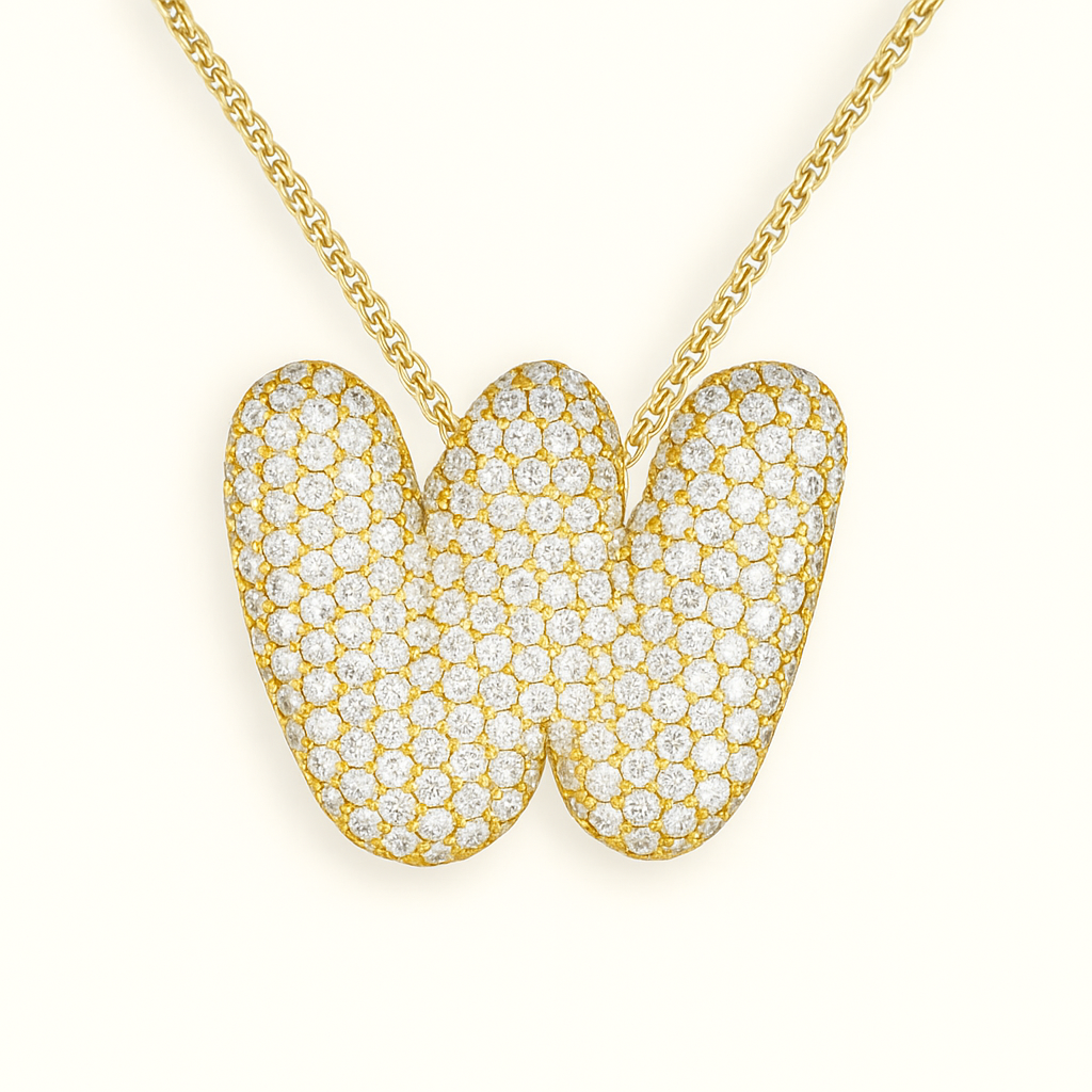 Bruce & Co Bubble Initial Crystal Necklace, A–Z, 18 in