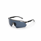 ACE Onyx black polarized UV400 running sunglasses three-quarter view on white