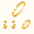 Bruce & Co Love – Screw Detail Bracelet Ring Earrings Set