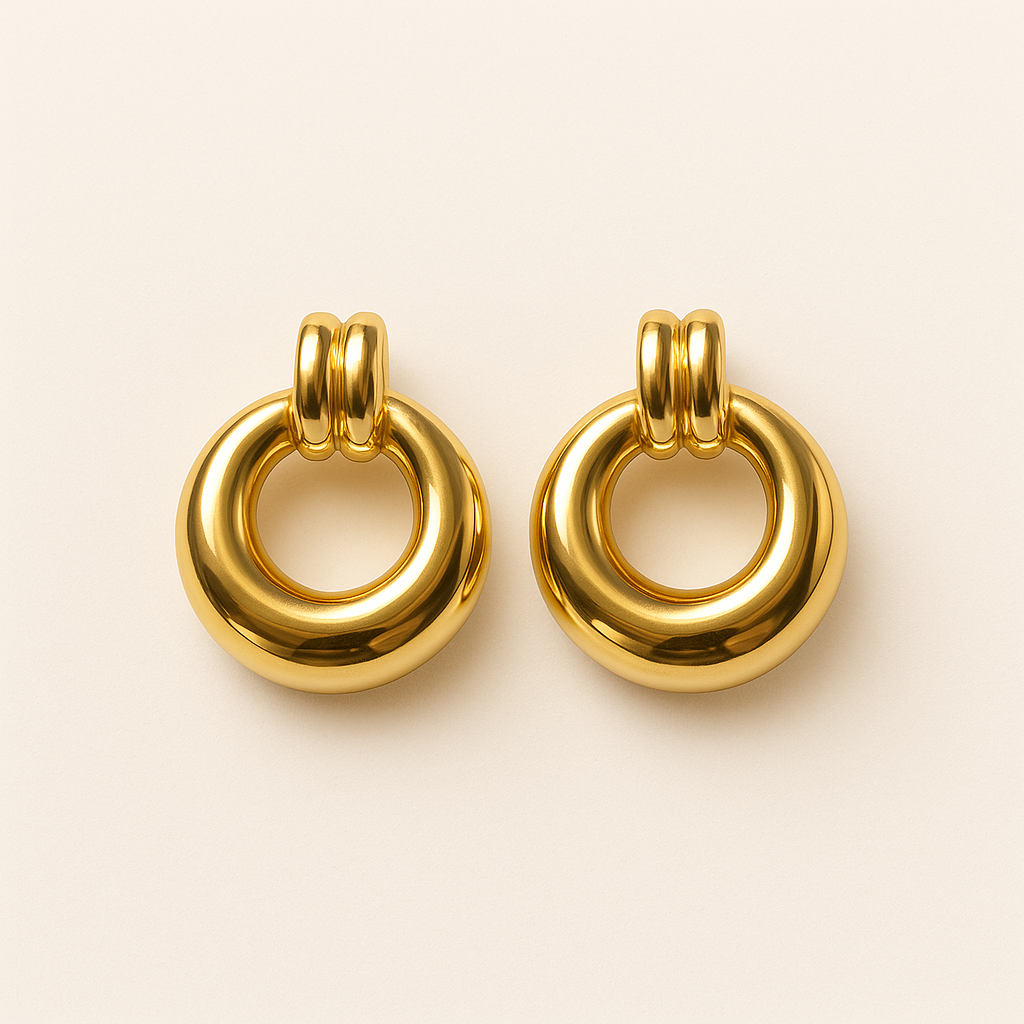Bruce & Co Hampton – Double Ring Statement Earrings