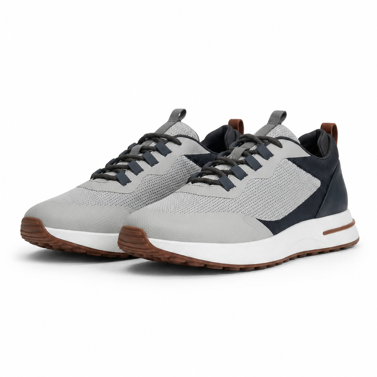 Aerivo Mist Grey men's sneakers — three-quarter front view