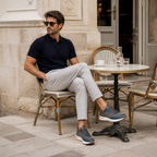 Aerivo Navy sneakers — European café styling