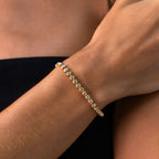 Bruce & Co Round Zircon Tennis Bracelet, 17 cm, Steel