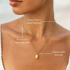 Bruce & Co Scarab Pendant Necklace, 22 mm, Steel