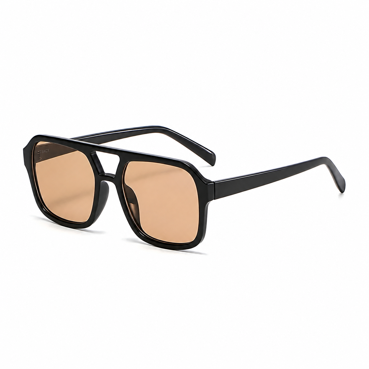 ASPEN black frame champagne lens angle