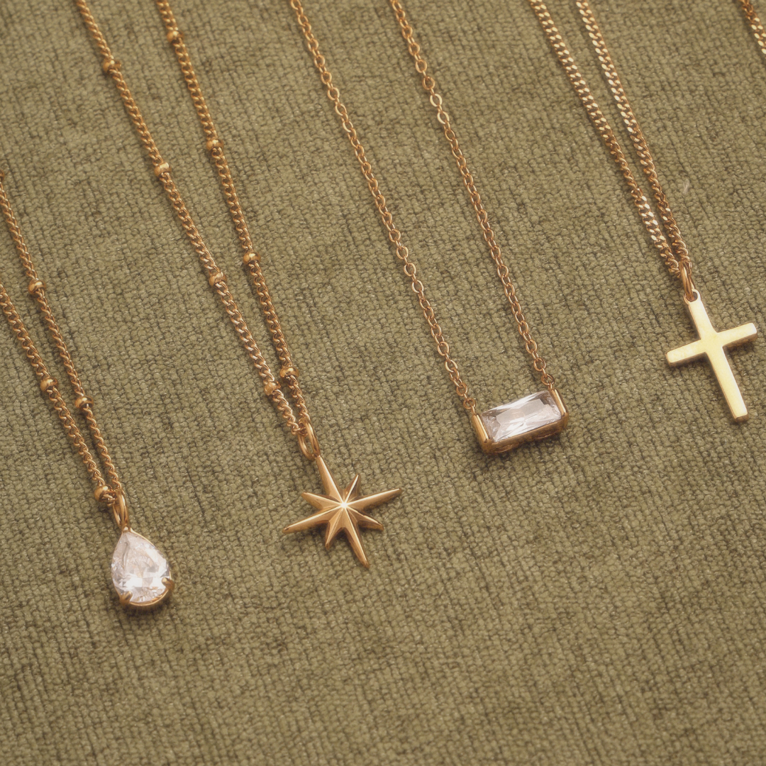 Bruce & Co Astra – White Teardrop Pendant Necklace