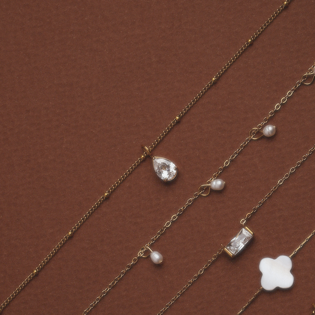 Bruce & Co Astra – White Teardrop Pendant Necklace