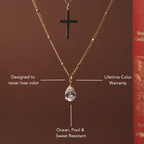 Bruce & Co Astra – White Teardrop Pendant Necklace