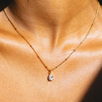 Bruce & Co Astra – White Teardrop Pendant Necklace