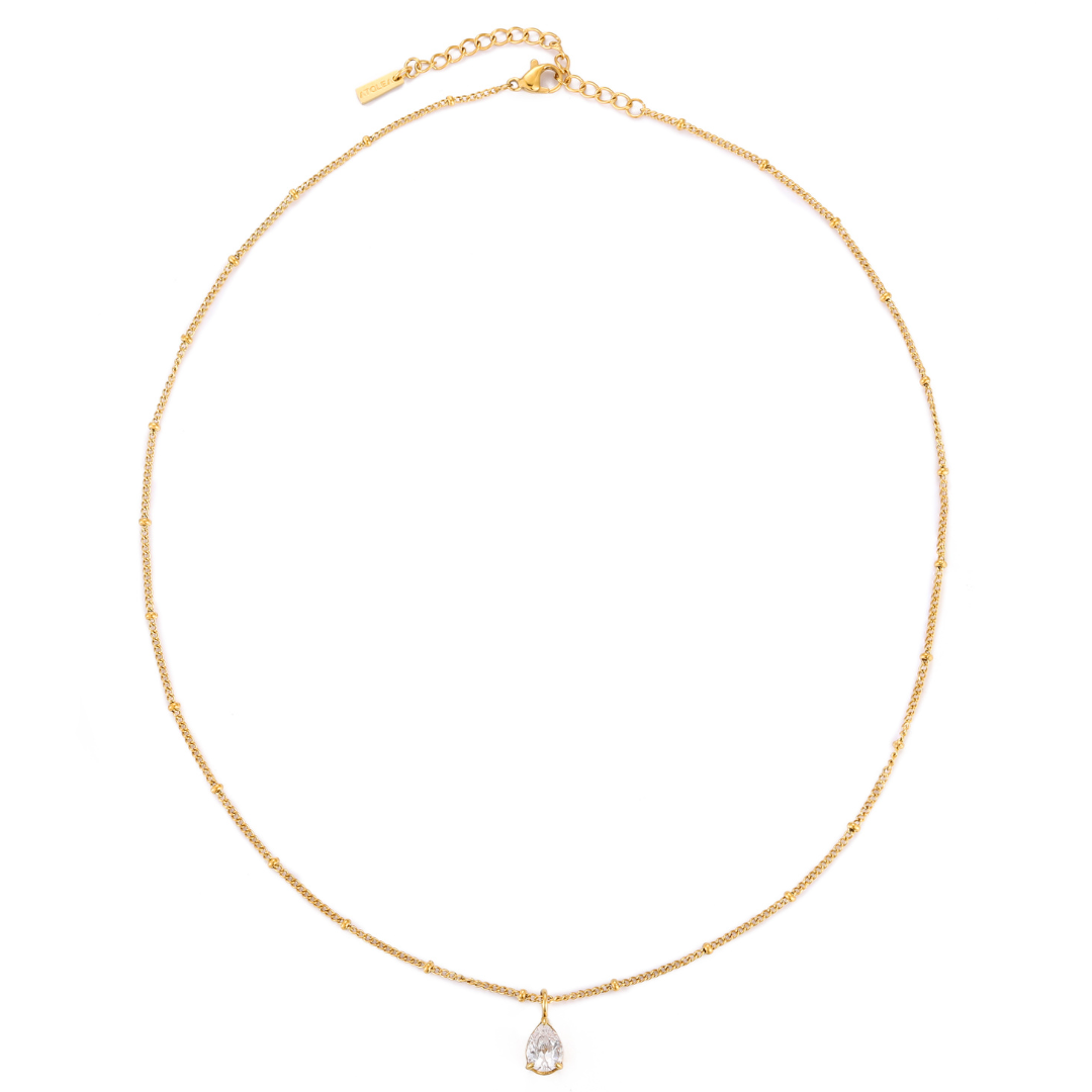 Bruce & Co Astra – White Teardrop Pendant Necklace