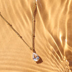 Bruce & Co Astra – White Teardrop Pendant Necklace