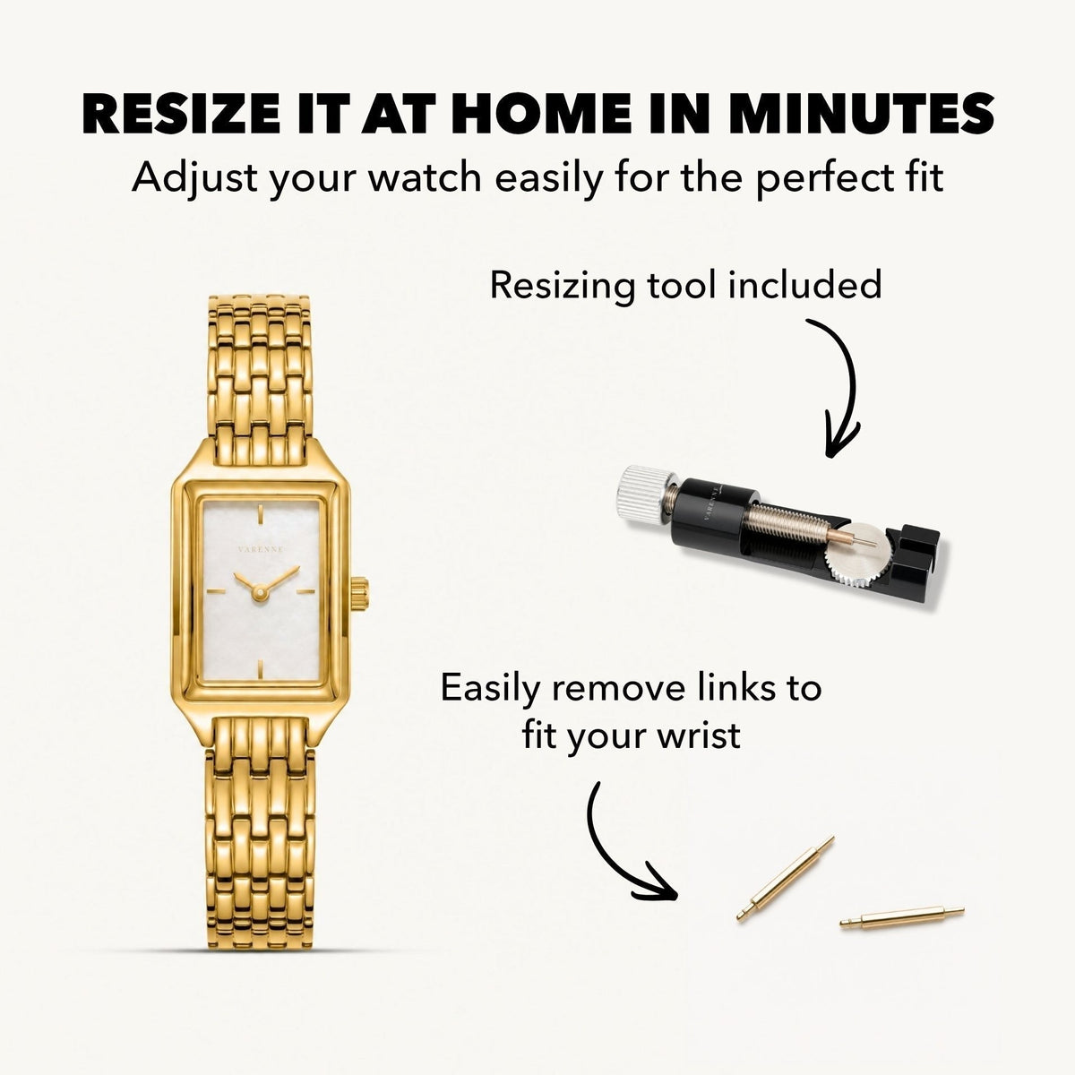 Bruce & Co Astra – Rectangular Mother-of-Pearl Quartz Watch