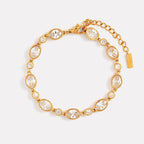 Bruce & Co Aura – Bezel Set Zircon Station Bracelet