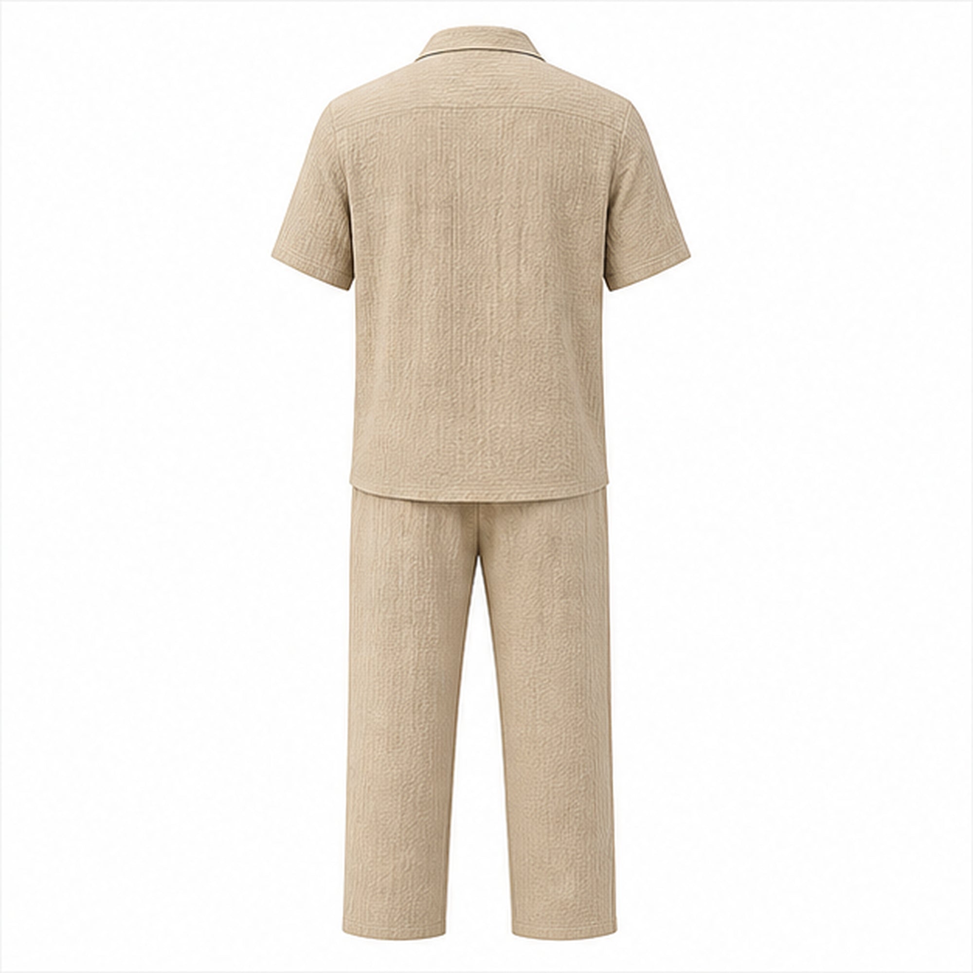 Avedane beige textured summer set rear view