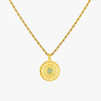 Bruce & Co Inca – Aventurine Sun Medallion Necklace