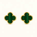 Bruce & Co Green Clover Necklace Bracelet Earrings Set