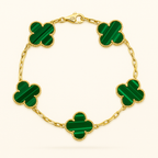 Bruce & Co Green Clover Necklace Bracelet Earrings Set