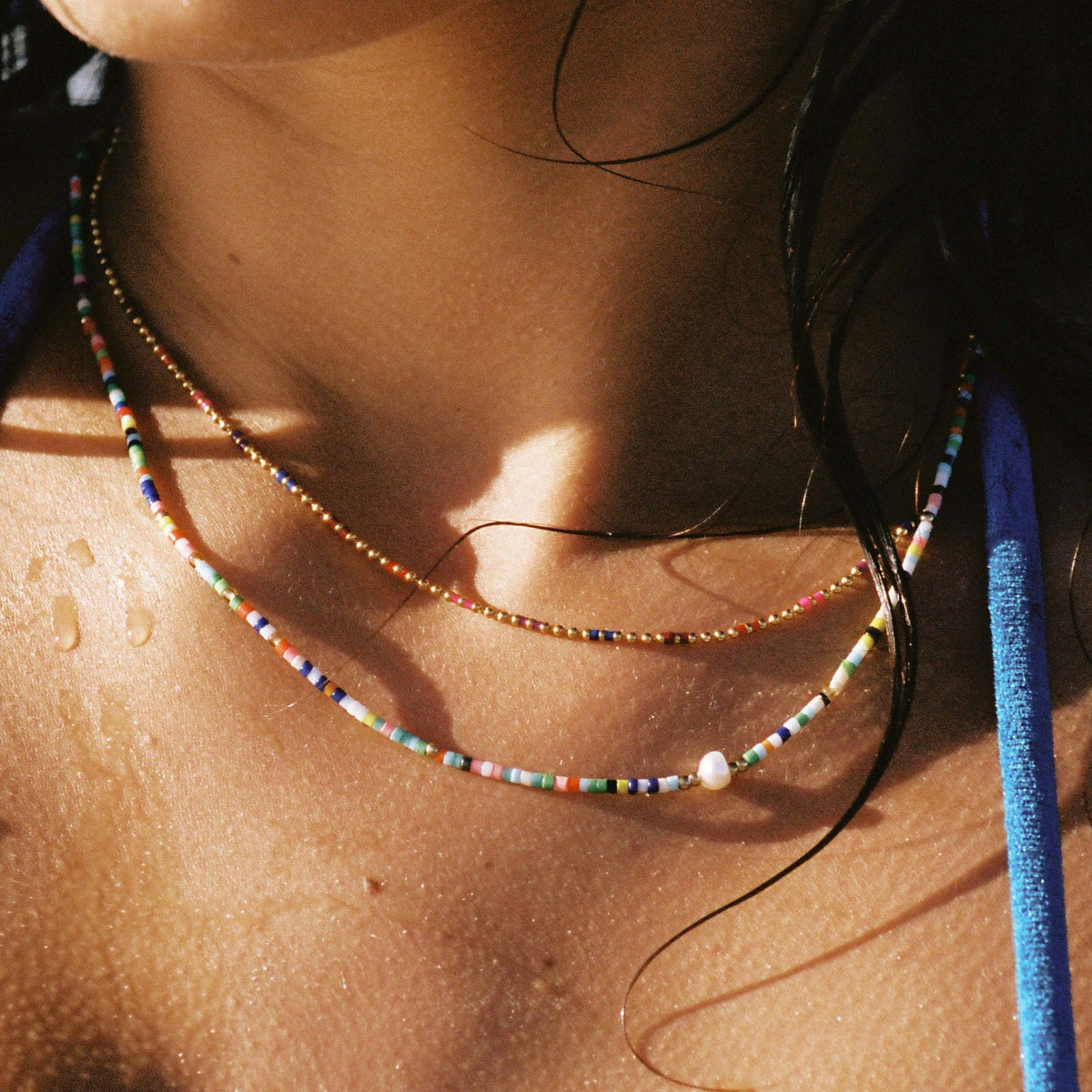 Bruce & Co Bahía – Multicolor Beaded Choker, 39 cm