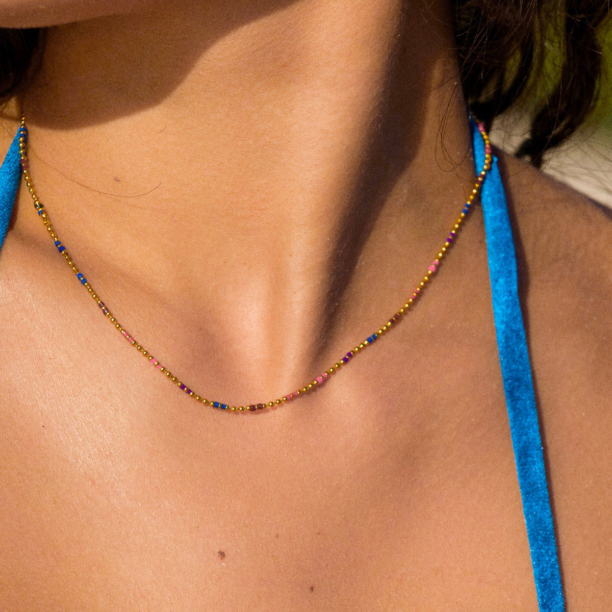 Bruce & Co Bahía – Multicolor Beaded Choker, 39 cm