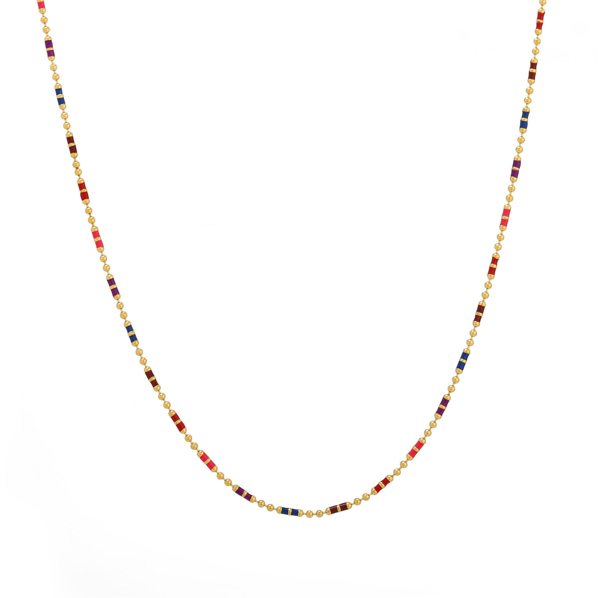 Bruce & Co Bahía – Multicolor Beaded Choker, 39 cm