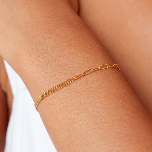 Bruce & Co Balance – Curb and Paperclip Chain Bracelet