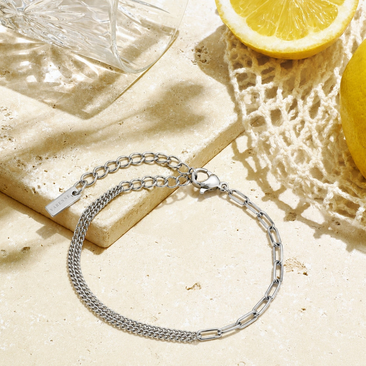 Bruce & Co Balance – Curb and Paperclip Chain Bracelet
