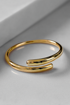 Bruce & Co Open Overlap Bangle Bracelet, Gold-Plated Stainless Steel