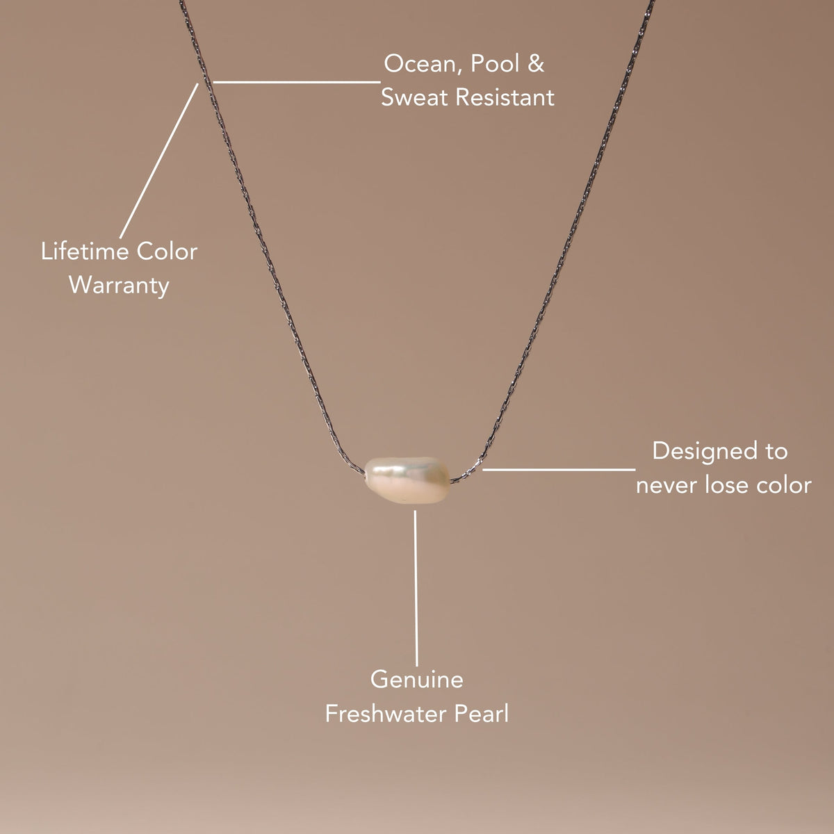 Bruce & Co Single Baroque Freshwater Pearl Choker, 35 cm