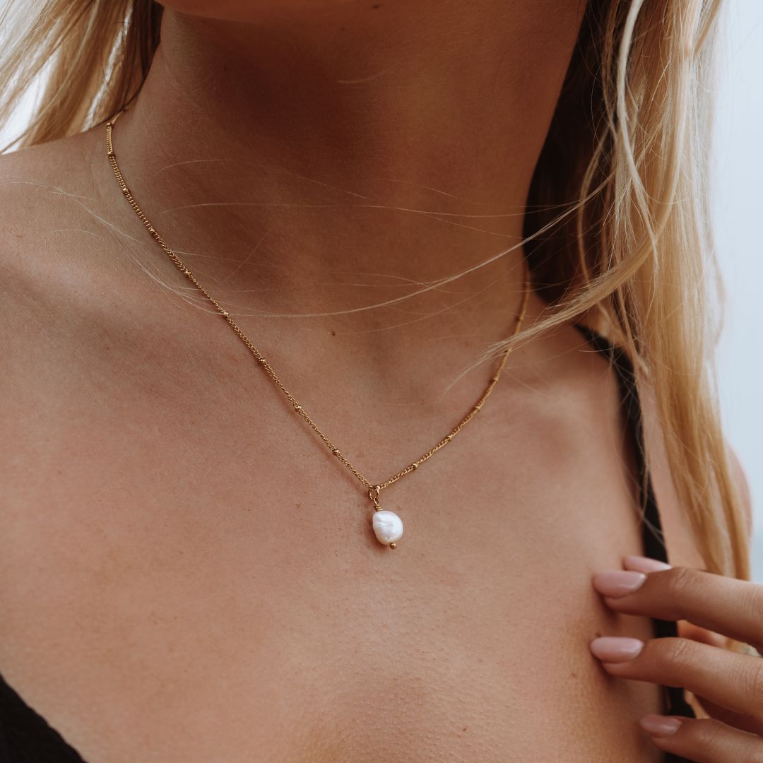 Bruce & Co Baroque Freshwater Pearl Pendant Necklace, 8 mm