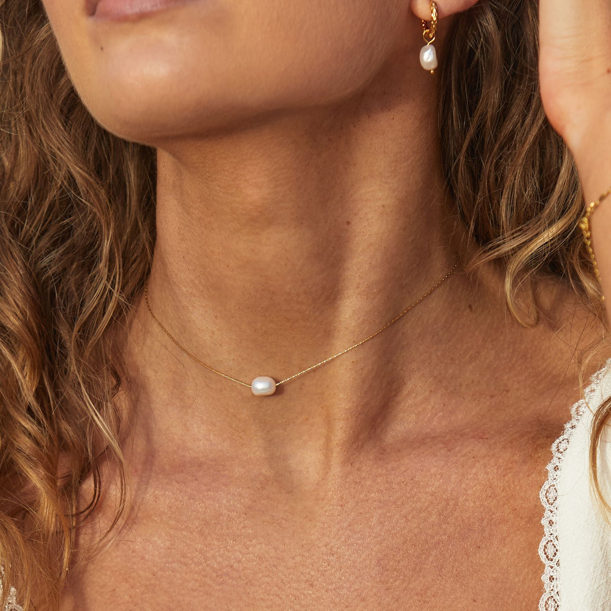 Bruce & Co Single Baroque Freshwater Pearl Choker, 35 cm