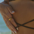 Bruce & Co Croissant – Ridged Dome Band Ring