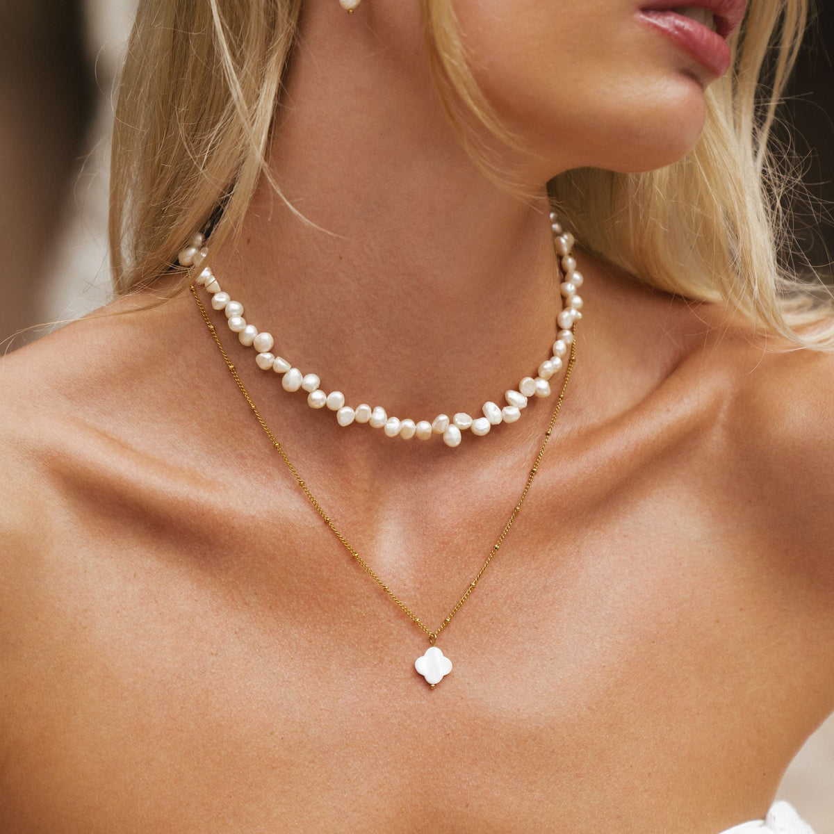 Bruce & Co Sunseeker – Irregular Freshwater Pearl Choker, 36–41 cm
