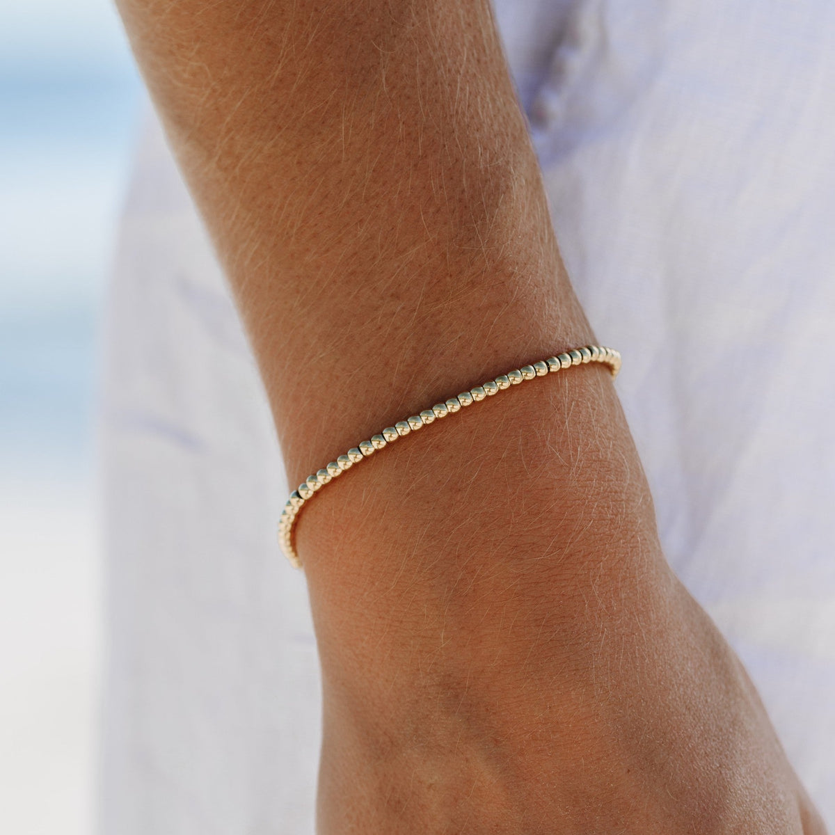 Bruce & Co Metal Bead Bracelet, 3 mm × 16 cm