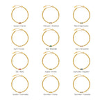 Bruce & Co Birthstone-Color Zircon Beaded Bracelet, Gold PVD Steel