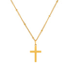 Bruce & Co Small Cross Beaded Chain Necklace, 45 cm