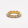 Bruce & Co Beaded Zircon Eternity Band Ring, Stainless Steel