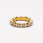 Bruce & Co Beaded Zircon Eternity Band Ring, Stainless Steel